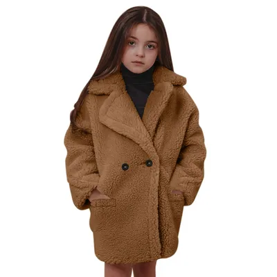 Детское пальто из искусственного меха | AliExpress