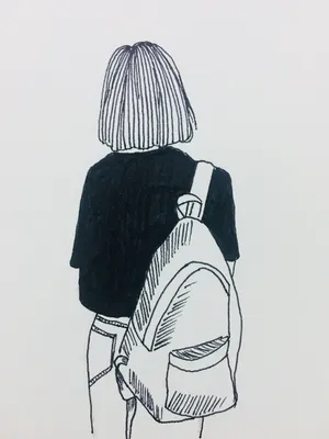 Девушка без лица в длинном коридоре…» — создано в Шедевруме
