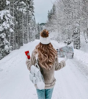 Картинки девушек блондинок зимой фотографии