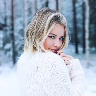 Блондинка зимой - фото и картинки: 83 штук