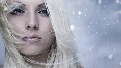 Красивая блондинка девушка зима» — создано в Шедевруме