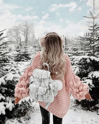 Картинки девушек на аву зимой фотографии