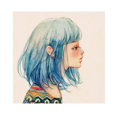 Девушка с голубыми волосами - фото и картинки: 30 штук
