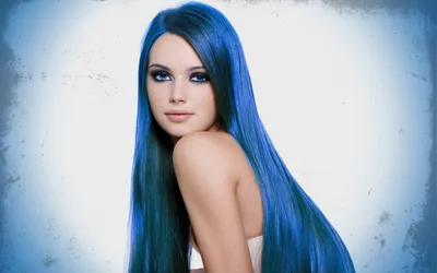 Девушка с голубыми волосами - 63 фото