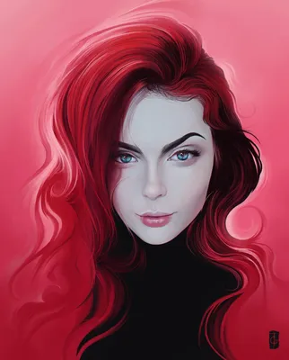 Девушка с красными волосами - 65 photo