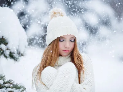 Девушка зима, красиво» — создано в Шедевруме