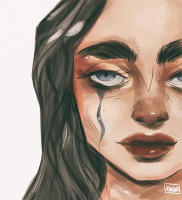Иллюстрация Девушка плачет | Illustrators.ru