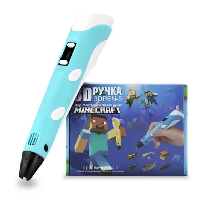 3D-ручка 3D Pen 5 с трафаретами Minecraft, LCD дисплеем и набором пластика  купить в Украине - Цена 462грн. Киев Одесса - Grey