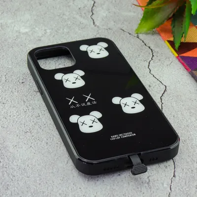 Купить Чехол для iPhone 12 BEARBRICK XX флуоресентный рисунок чёрный в  Крыму, цены, отзывы, характеристики | Микролайн