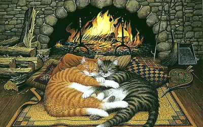 Картинки для декупажа Коты | Кот и кошка