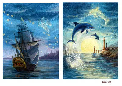 Рисовая бумага для декупажа карта салфетка А4 салфетка 1585 море дельфин  корабль парусник картина винтаж крафт DIY | AliExpress