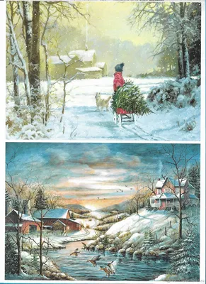 Картинки для декупажа зима