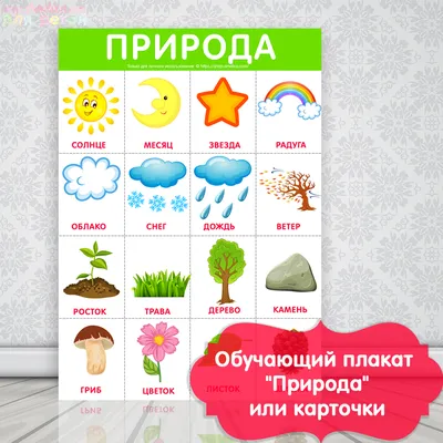 плакат природа погода для детского сада, окружающий мир картинки