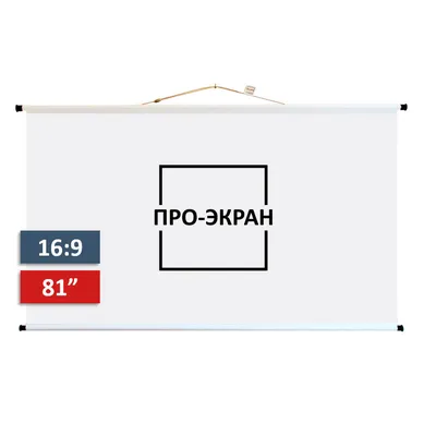Купить Экран для проектора ПРО-ЭКРАН 180 на 101 см (16:9), 81 дюйм в
