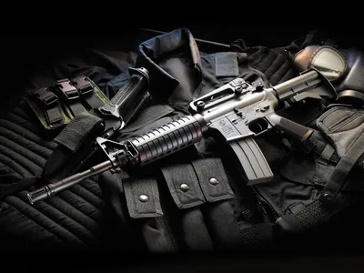Скачать фотообои для рабочего стола: карабин M4A1, винтовка, скачать фото,  weapon wallpaper, обои для рабочего стола, оружие