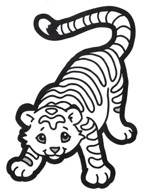 Раскраски Тигр - Распечатайте и раскрасьте для развлечения | GBcoloring