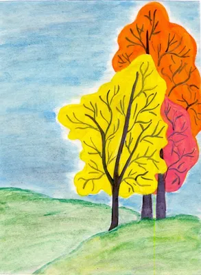 Осень — раскраска для детей. Распечатать бесплатно.