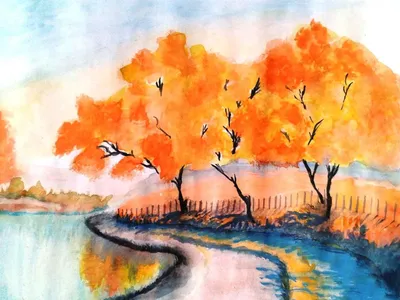 Рисунок \"Золотая осень!\", автор Фоменко Марина Павловна