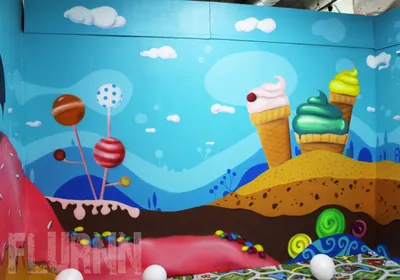 Роспись стен в детском саду | Оформление стен детских садов