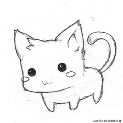 Картинка милая лисичка животное аниме ❤ для срисовки