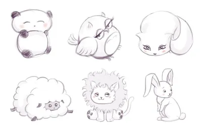 Рисунки аниме картинки животные легкие (41 фото) » рисунки для срисовки на  Газ-квас.ком