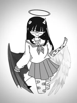 Картинка маленький демон аниме ❤ для срисовки