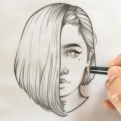 Лицо девушки рисунок для срисовки - 67 фото