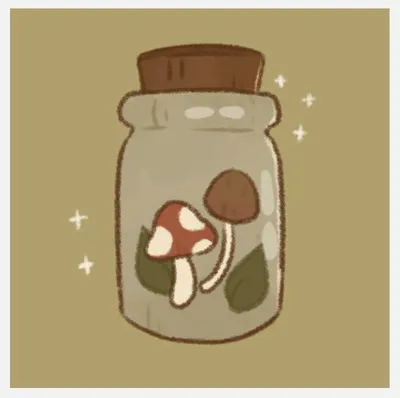 Эстетика💗 | Рисунки грибов, Мягкая пастель, Милые каракули