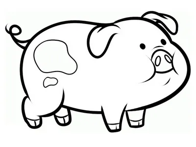 Создать мем \"свинка для срисовки, раскраска пухля свинья гравити фолз,  раскраска пухля из гравити фолз\" - Картинки - Meme-arsenal.com