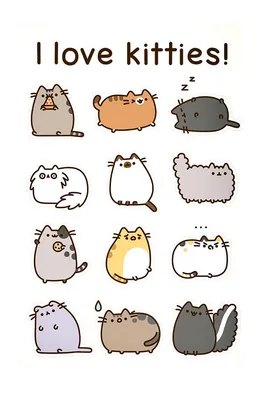 Милые картинки для срисовки маленькие котики (30 шт)
