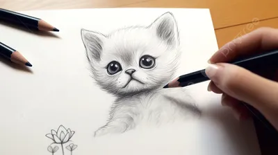Легкие рисунки для начинающих милые котики (48 фото) » рисунки для срисовки  на Газ-квас.ком