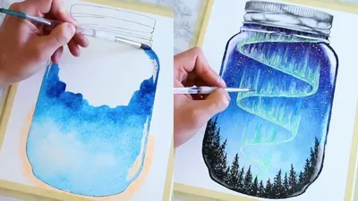 Классные рисунки красками для начинающих (69 фото) » Рисунки для срисовки и  не только