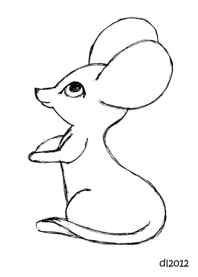 Мышка простой рисунок - 68 фото