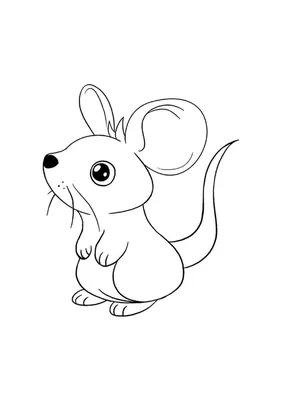 простой и удобный рисунок мыши Иллюстрация вектора - иллюстрации  насчитывающей тип, изображение: 226595344