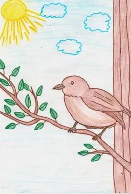 Рисунки приход весны детские простые (50 фото) » рисунки для срисовки на  Газ-квас.ком