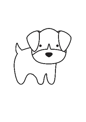 Собака рисунок для детей простой легкий рисунок поэтапно для начинающих (50  фото) » рисунки для срисовки на Газ-квас.ком