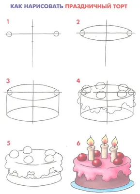 Рисунки тортов для срисовки (30 фото) • Прикольные картинки и позитив