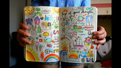 Рисунки для срисовки в скетчбук / Личный дневник (ЛД) / Лёгкие милые и  красивые / Для начинающих | Like ART | Дзен