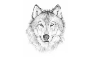 Волк карандашом для срисовки - 65 фото