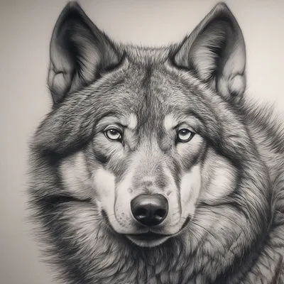 рисунок волка карандашом в черно белом цвете, рисунок волка, волк, животное  фон картинки и Фото для бесплатной загрузки