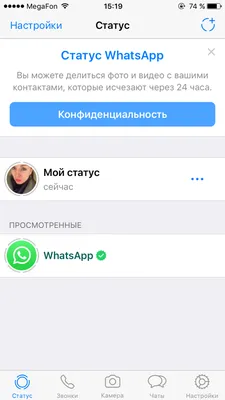 Как скрыть сетевой статус в WhatsApp