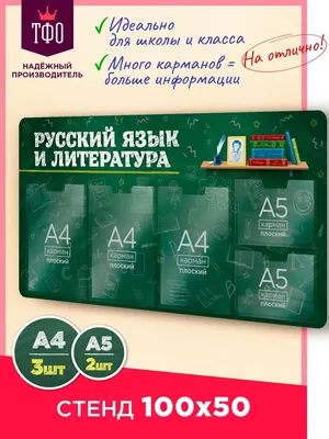Комплект стендов для кабинета русского языка и литературы (5 шт): купить  для школ и ДОУ с доставкой по всей России