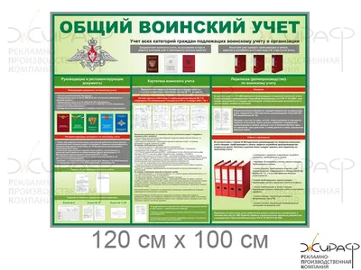 Стенд \"ВОИНСКИЙ УЧЕТ СТ700 (Пластик 1000 х 1000 х 3)\"