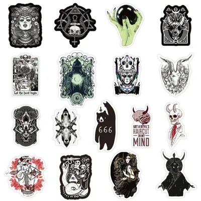 Набор стикеров Satanic (stk-021) (50 шт.) - купить стикерпаки в Киеве, цены  в Украине - интернет-магазин Rockway