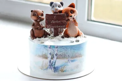 Торт “На День рождения девочки” Арт. 01265 | Торты на заказ в Новосибирске  \"ElCremo\"