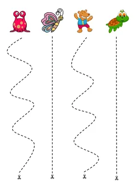 Тренажеры для вырезания ножницами - Аналогий нет | Дошкольные цвета, Ножницы,  Развивающие упражнения