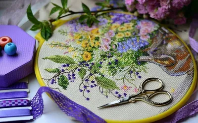 Схема для вышивания \"Калочайские цветы\" • Mirolique Studio