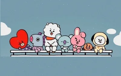 обои BT21 на компьютер | Обои для нотбука, Дизайн карты, Обои для компьютера