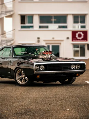 1970 Black Dodge Charger · Free Stock Photo