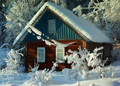 Сказочные зимние домики картинки - 82 фото